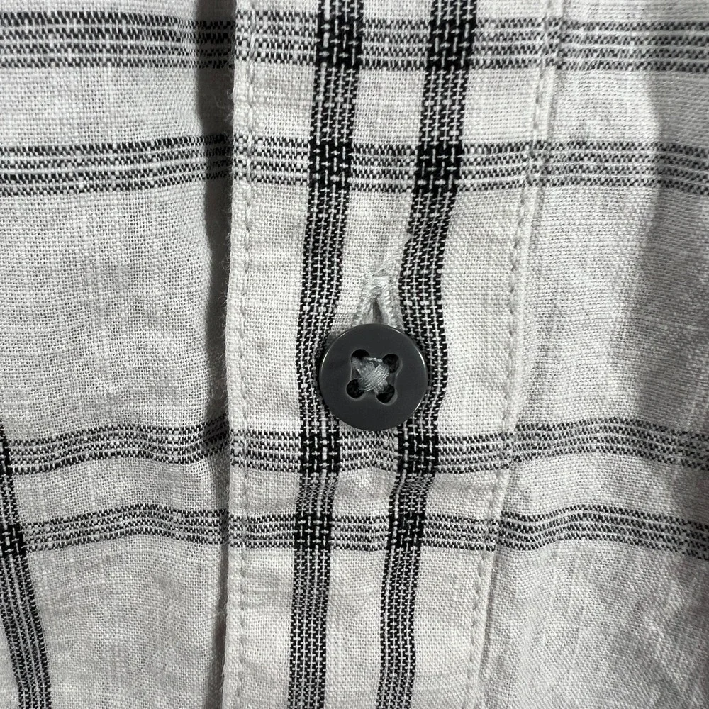 The North Face Shirt Mens Large Gray Plaid Short Sleeve Button Up Outdoor Hiking